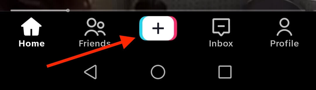 How to post a TikTok Carousel: Step 2 - Start a new post